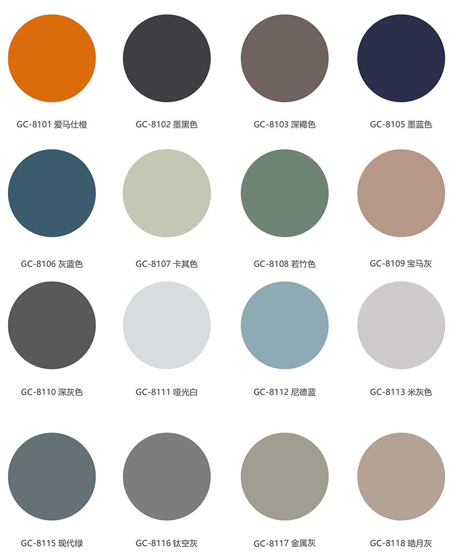 烤漆標(biāo)準(zhǔn)色號(hào)